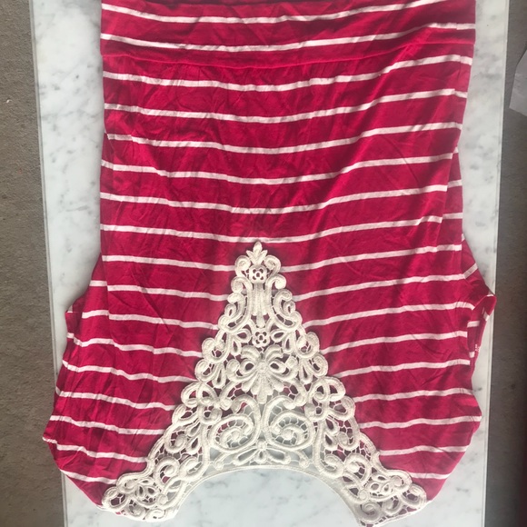 Express Lace Striped Blouse Size S - Picture 4 of 6